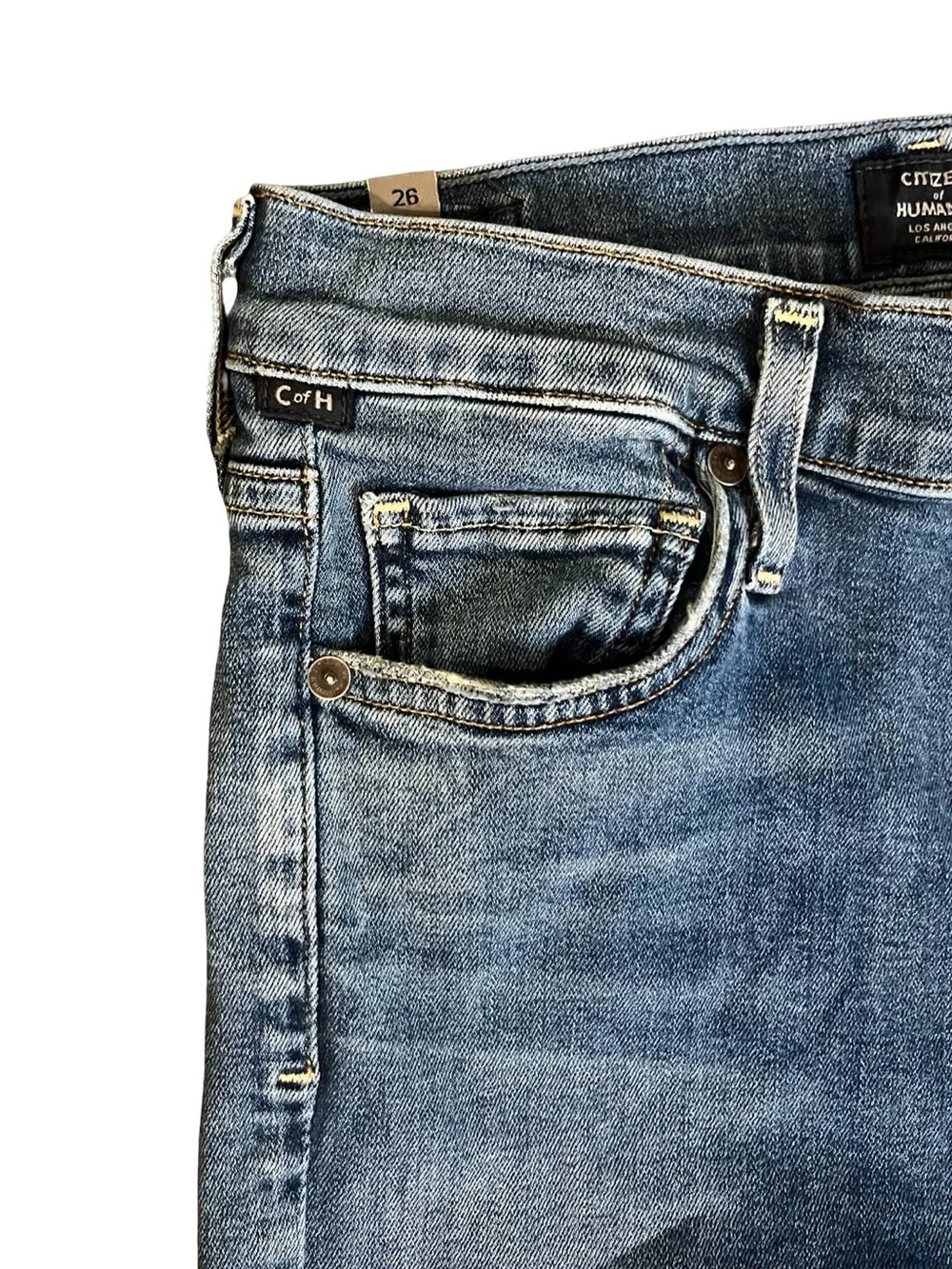 Citizens of Humanity Harlow High Rise Slim Jeans 26 Straight Leg Premium Denim - Picture 13 of 13